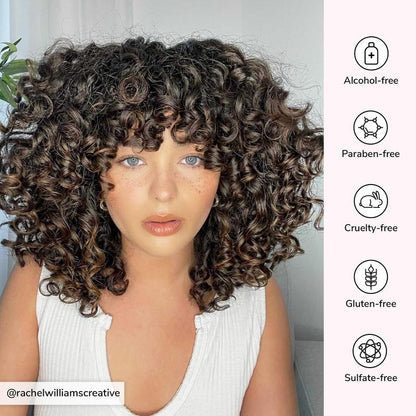 One-step solution for frizz-free, crunch-free, shiny curls