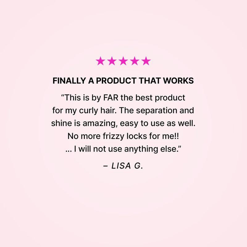 One-step solution for frizz-free, crunch-free, shiny curls