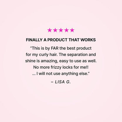 One-step solution for frizz-free, crunch-free, shiny curls